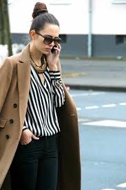 Black And White Fashion Style Black White Stripe Fashion Style Street Style