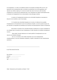 On rencontre dans ces domaines des professeurs des écoles, des chercheurs en sciences. Lettre De Motivation