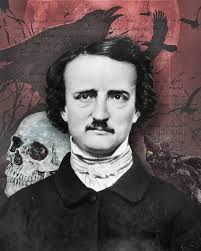 Amazon.com: Edgar Allan Poe Portrait featuring The Raven Wall Art Artwork