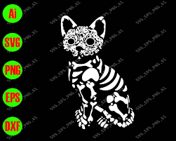 Download Cat Skull Svg Dxf Eps Png Digital Download Designbtf Com