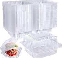 Amazon.com: 100 Pcs Clear Hinged Plastic Containers with ...