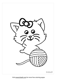 If you love knitting and you love yarn, be sure to grab your copy of these free coloring pages for adults and get to work. Kitty Yarn Coloring Pages Free Animals Coloring Pages Kidadl
