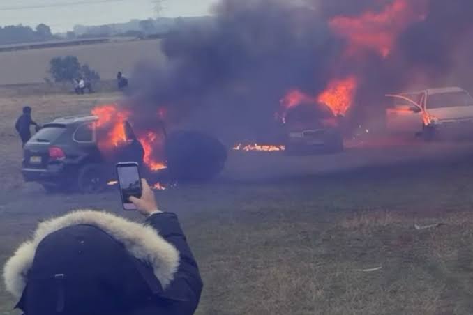 A66 crash: 'Cars set on fire' during memorial as 200 police officers  deployed | Devon Live
