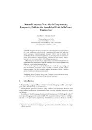 As of 2016, many universities still treat programming like it's computer science, and computer science like it's math. Pdf Natural Language Neutrality In Programming Languages Bridging The Knowledge Divide In Software Engineering