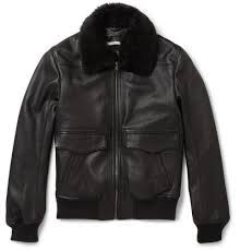 Yves Saint Laurent Shearling Collar Leather Bomber Jacket Pilot Leather Jacket Leather Jacket Leather Jacket Men