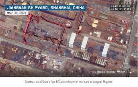 The third aircraft carrier, known as type 003, is an entirely different design than liaoning and shandong.it is the largest of china's current fleet. China S Third Aircraft Carrier Takes Shape Center For Strategic And International Studies