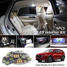 9x White Canbus Led Car Interior Lights Package Kit For 2013 2014 2015 2016 2017 2018 2019 Mazda Cx 5 Cx5 Led Int Car Led Lights Mazda Cx 5 Car Interior Lights