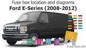Fuse panel is located under the instrument panel tothe left of the steering column. Ford E150 E250 E350 E450 E550 1997 2008 Fuse Box Diagrams Youtube