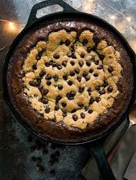 Deep Dish Chocolate Chip Cookie Skillet Brownie And Brookie Cups Recipe Food Skillet Cookie Deep Dish Cookie
