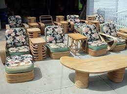 Vintage Rattan Furniture 22 Piece Set From The 1950 S Vintage Rattan Furniture Vintage Home Decor 1950s Vintage Home Decor