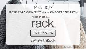 Browse nordstrom rack gift cards at staples and shop by desired features or customer ratings. Nordstrom Rack 50 Gift Card Sweepstakes 5 Winners Freebieshark Com