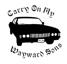 Supernatural 67 impala gibt es bei ebay! Supernatural Chevy Impala Carry On My Wayward Son Sam And Dean Winchester 67 Chevy Buy Online In Japan At Desertcart Jp Productid 63540476