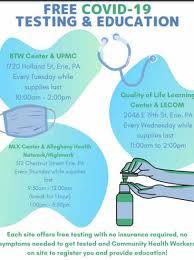 Erie S Mlk Center Still Providing Free Covid 19 Testing To The Community Wjet Wfxp Yourerie Com