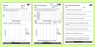 Favourite Fruit Tally And Pictogram Worksheet Worksheets