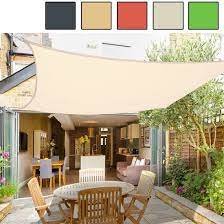 Sun Shade Sail Garden Patio Party Sunscreen Awning Canopy 98 Uv Block Rectangle Ebay Patio Shade Patio Canopy Sun Sail Shade