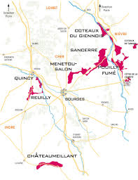 Carte Des Vins Du Centre Loire Pouilly Sur Loire Carte Des Vins Charite Sur Loire
