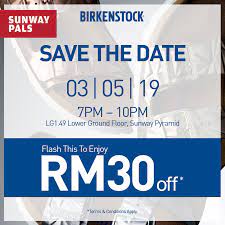 Located in bandar sunway, subang jaya, it is the only mall in malaysia with an ice skating rink. Sunway Pals Promotions Birkenstock Vip Event