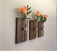 Modern Wall Mount Bud Vase Glass Vase Etsy Galvanized Wall Decor Bud Vases Modern Wall
