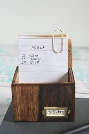 Diy Recipe Box Birthday Calendar Tatertots And Jello Diy Calendar Birthday Calendar Birthday Reminder