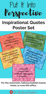 Perspective Quote Poster Set Elementary Teaching Resources Responsive Classroom Inspirational Quotes Posters