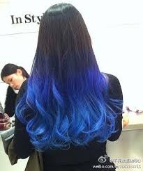 Royal Blue Dip Dye Hair Color Blue Bright Blue Hair Blue Ombre Hair
