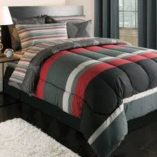 Black And Gray Bed In A Bag Twin Robot Check Twin Comforter Sets Comforter Sets Bed In A Bag