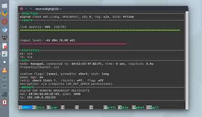 how to check wifi signal strength in ubuntu terminal