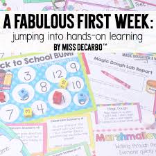 Do you struggle with thinking of fun activities to keep your child entertained on the weekends and after school? A Fabulous First Week Jumping Into Hands On Learning Miss Decarbo