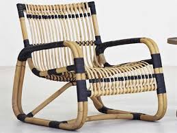 Cane Line Indoor Curve Natural With Black Bindings Accent Chair In 2021 Curved Patio Chair Accent Chairs