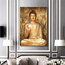 Browse the unique wall art collection that jysk boasts, with a variety of canvas sizes and images to serve as the perfect staple piece in your home. Gold Color Canvas Buddha Painting Printed Giclee Printing Home Decor Wall Art Painting No Frame Canvas Prints For Cheap Sale Nordic Wall Decor