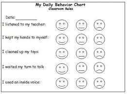 Daily Behavior Chart For Preschoolers