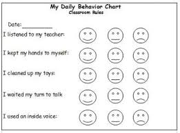 behavior charts for preschool worksheets teaching