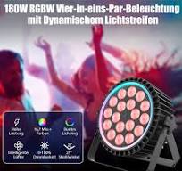 8x UKING RGBW 14 LED Par Strahler Wash Scheinwerfer 180W DMX Party  Bühnenlicht