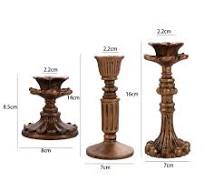 Amazon.com: Candelabro retro de resina con forma cónica de ...