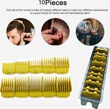 Compared to wahl, the set of comb attachments has 9 sizes: 10pcs Hair Clipper Combs Guides Attachment Replacement Hair Guards Combs Set Fits For Wahl Clippers Combs Buy On Zoodmall 10pcs Hair Clipper Combs Guides Attachment Replacement Hair Guards Combs Set Fits For