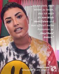 Auch was andere themen betrifft, ist demi stets verblüffend offen und nimmt kein blatt vor den mund. Tagesschau Film Und Popstar Demi Lovato Hat Sich Als Non Binar Geoutet Das Heisst Lovato Sieht Sich Weder Als Frau Noch Als Mann Facebook