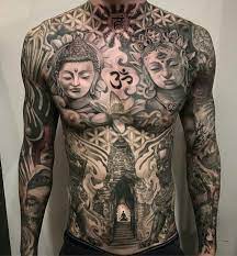 At times, it is just the torso and hands that are inked. Bodysuit Tattoos Design Ideas For All 7 Brusttattoos Fur Manner Buddha Tattoos Buddha Tattoo Design