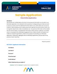 Environmental Leadership Initiative Sample Application by Liberty Hill