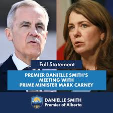 At his request, I met with Prime Minister Mark Carney @MarkJCarney today.  We had a very frank discussion in which I made it clear that Albertans will  no longer tolerate the way