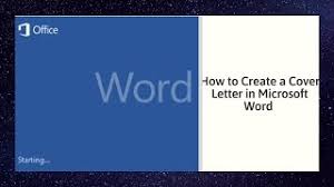How To Create A Cover Letter In Microsoft Word 2010 Youtube