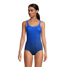 Women S Lands End Tugless Sporty Chlorine Resistant One Piece Swimsuit In 2021 One Piece Swimsuits One Piece Swim