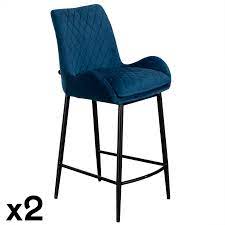 Maybe you would like to learn more about one of these? Chaise De Bar Velours Bleu Lot De 2 Queenstown Tabourets De Bar Chaises De Bar Pier Import