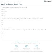 Maturing in the second half of the 18th century, it provided the instrumental vehicle for much of the most profound. Quiz Worksheet Sonata Form Study Com