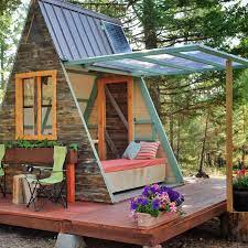 A frame cabin plans log cabin house plans loft floor plans. Tiny A Frame Cabin Costs Just 700 To Build Curbed