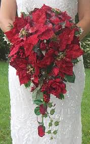 Anniversary Weddings On Pinterest Poinsettia 25th Wedding Annivers Unique Wedding Flowers Christmas Wedding Bouquets Christmas Wedding Flowers