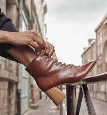 Shop women's high heel booties on barca stores. Lace Up Ankle Boots Camel Women Shoes Promod