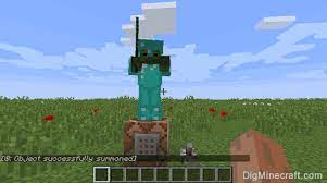I want zombies to wear armor and pick up items. Use Command Block To Summon Zombie With Diamond Armor And Sword