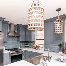 Look through flip flop kitchen pictures in. Blue Cabinets With Blue Glass Mosaic Backsplash Love These Fun Lantern Lights Too Episode 10 Of Fli Shabby Chic Kitchen Chic Kitchen Kitchen Remodel Design