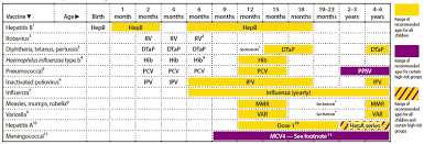 Recommended Immunization Schedules For Persons Aged 0