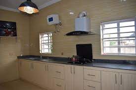 Kitchen Yellow Tiles Bare Windows Nigerian Kitchen Nigerian Home Home Yellow Tile New Homes